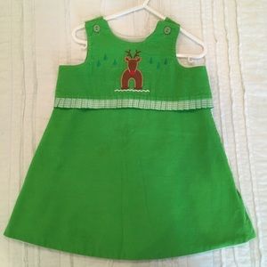Mulberry St REVERSIBLE Green Corduroy Dress Jumper